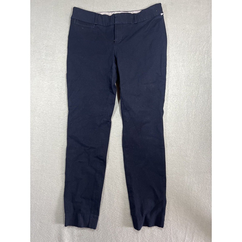 Banana Republic Sloan Fit Ankle Pants Women's Size 0 Navy Blue Stretch Chinos‎